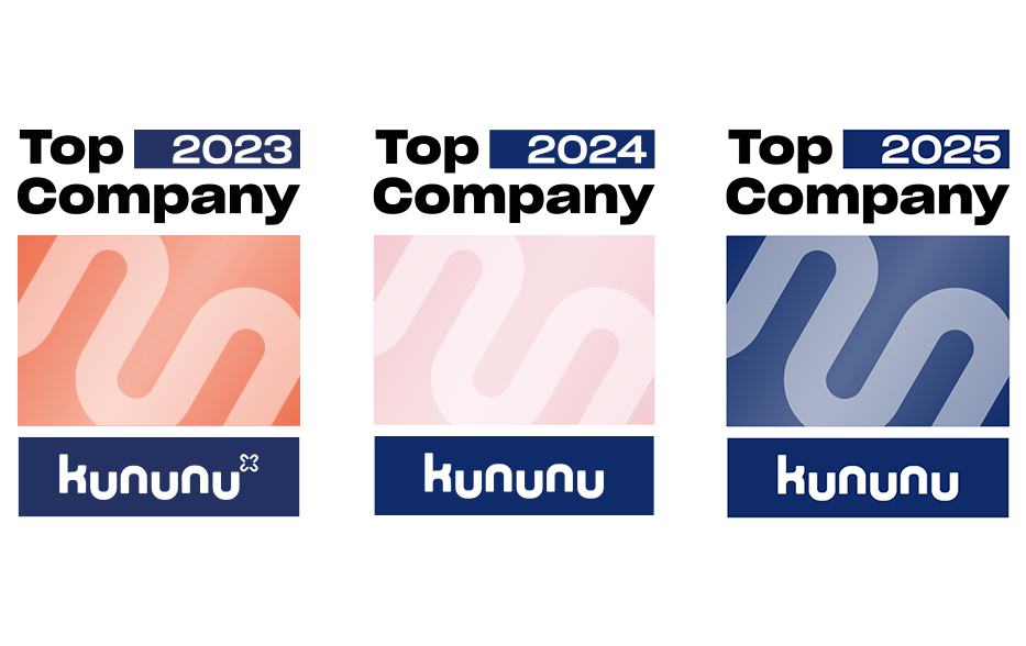 kununu Top Company 2023, 2024 & 2025 Siegel für mindshape